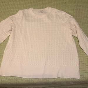 A New Day Creamy White Cable Knit Sweater XXL